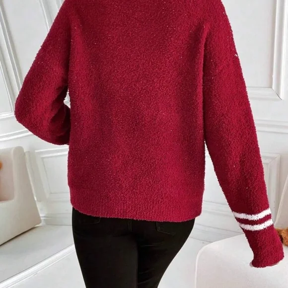 Shein Game Day” Football Sweater Pullover, Cozy Soft Knit, Women’s Size S - Picture 2 of 11